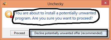 prevent from installing unwanted toolbars