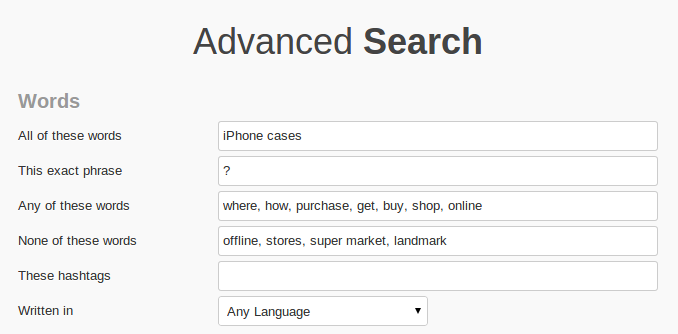 how to search advanced in twitter