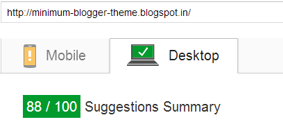 minimum blogger theme insigt test